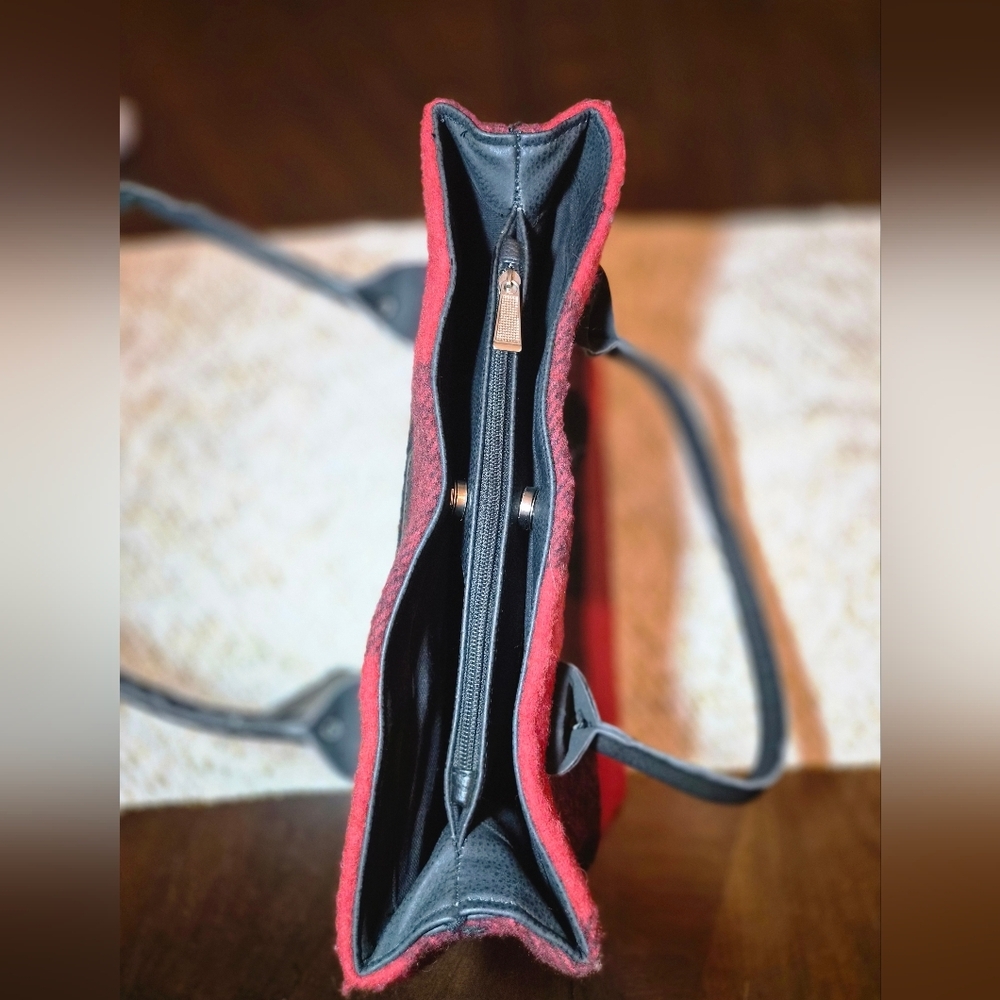 Patrick King Patricia Marino Wool Checkered Purse - Picture 7 of 10